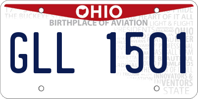 OH license plate GLL1501