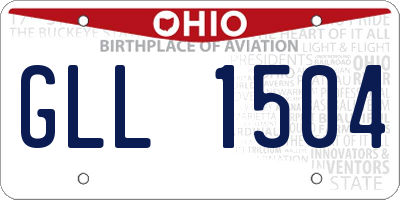 OH license plate GLL1504