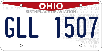 OH license plate GLL1507