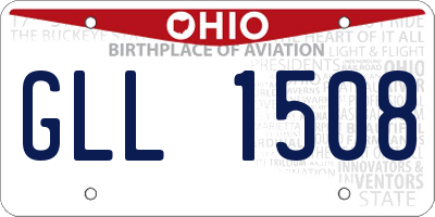OH license plate GLL1508