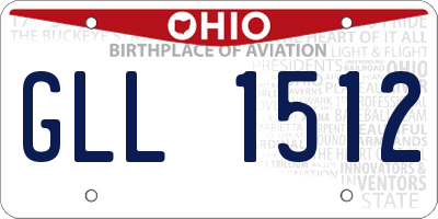 OH license plate GLL1512