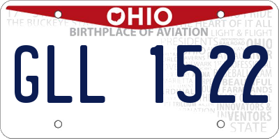 OH license plate GLL1522