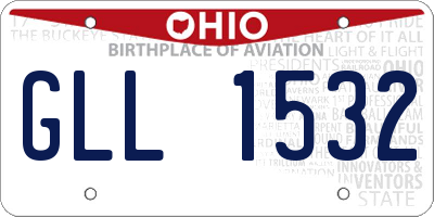 OH license plate GLL1532