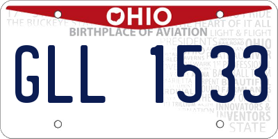 OH license plate GLL1533
