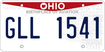 OH license plate GLL1541
