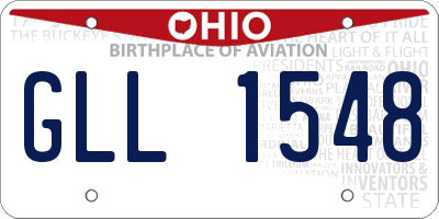 OH license plate GLL1548