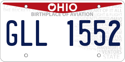 OH license plate GLL1552