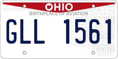 OH license plate GLL1561