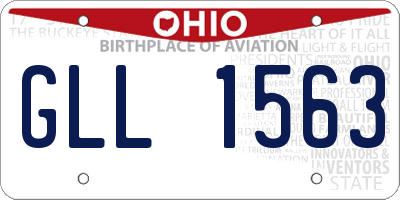 OH license plate GLL1563