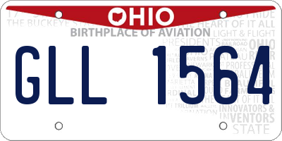 OH license plate GLL1564