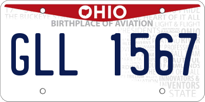 OH license plate GLL1567