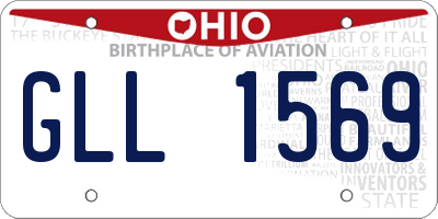 OH license plate GLL1569
