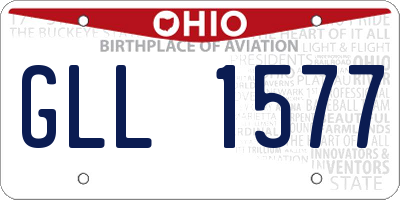 OH license plate GLL1577