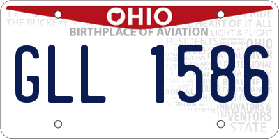 OH license plate GLL1586