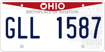 OH license plate GLL1587