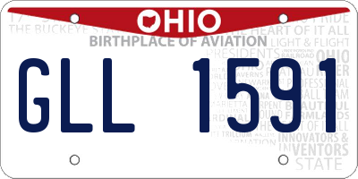 OH license plate GLL1591