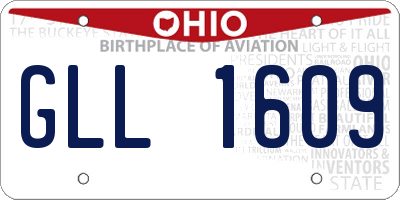 OH license plate GLL1609