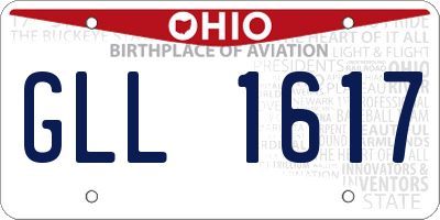OH license plate GLL1617