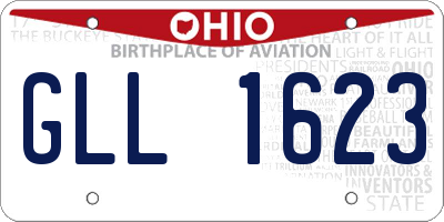 OH license plate GLL1623