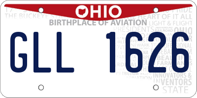 OH license plate GLL1626