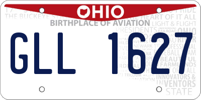 OH license plate GLL1627