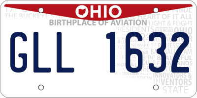 OH license plate GLL1632