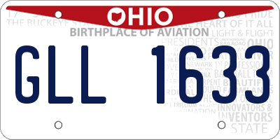 OH license plate GLL1633