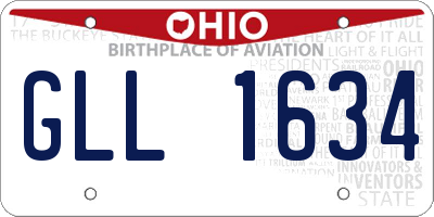 OH license plate GLL1634