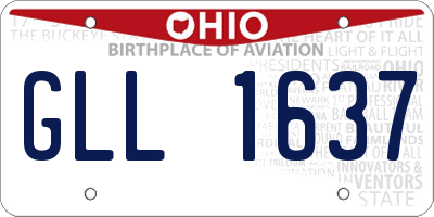 OH license plate GLL1637