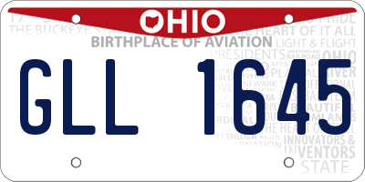 OH license plate GLL1645