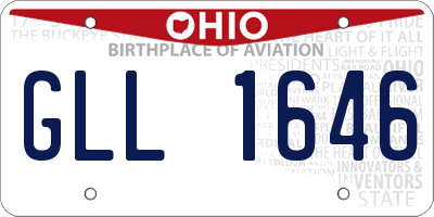 OH license plate GLL1646