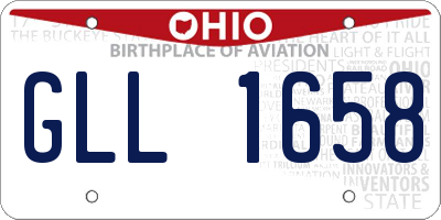 OH license plate GLL1658