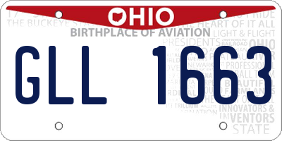 OH license plate GLL1663
