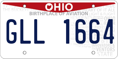 OH license plate GLL1664
