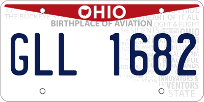 OH license plate GLL1682