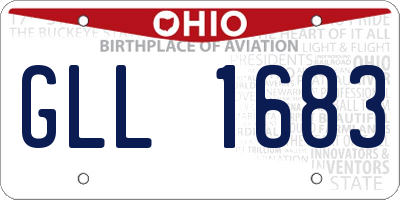 OH license plate GLL1683