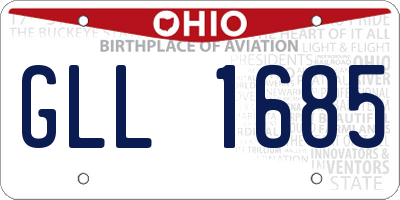 OH license plate GLL1685