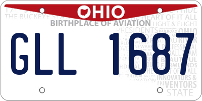 OH license plate GLL1687