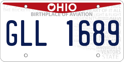 OH license plate GLL1689