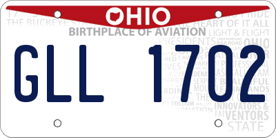 OH license plate GLL1702