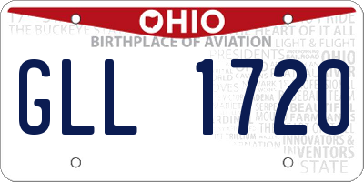 OH license plate GLL1720