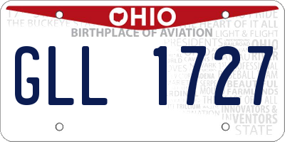 OH license plate GLL1727