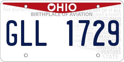OH license plate GLL1729