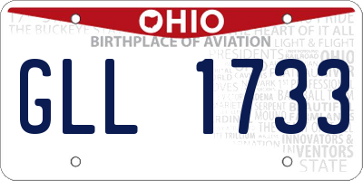OH license plate GLL1733