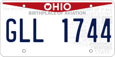 OH license plate GLL1744