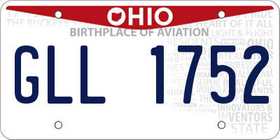 OH license plate GLL1752