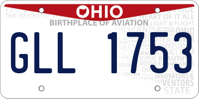 OH license plate GLL1753