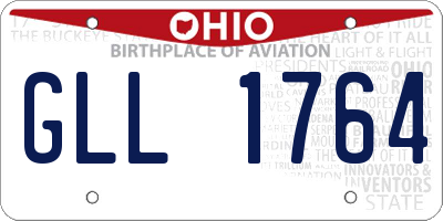 OH license plate GLL1764