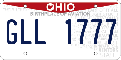 OH license plate GLL1777