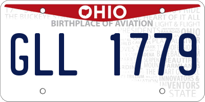 OH license plate GLL1779